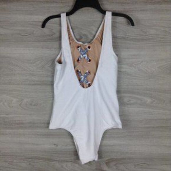 Tart Collection Blakely Rib One-Piece white Swimsuit size L - Picture 4 of 8